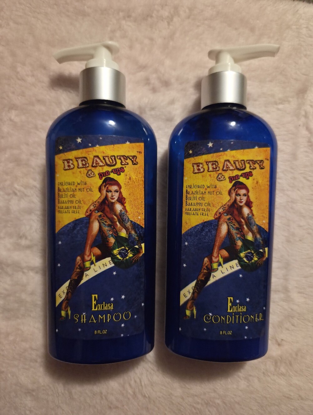 Beauty & Pin-Ups Exclasa shampoo and conditioner